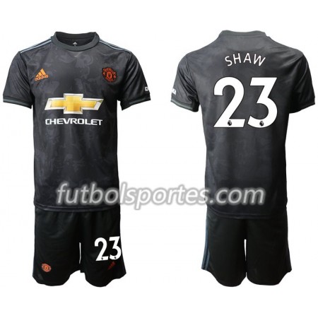 Camisetas Niños Manchester United Shaw 23 Tercera Equipacion 2019/2020